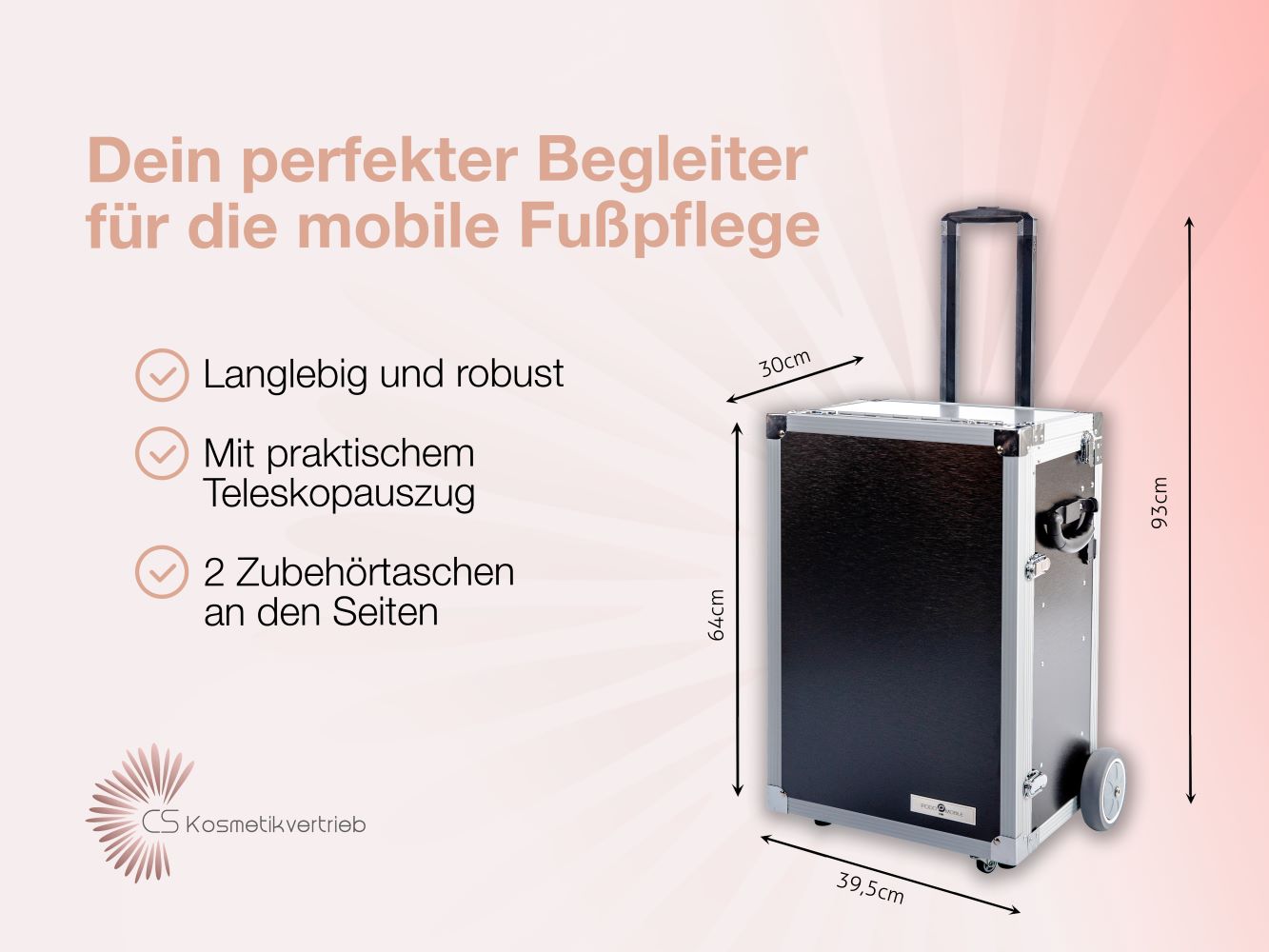 PodoMobile Maxi - Der ultimative Begleiter für mobile Fußpflege (Schwarz)